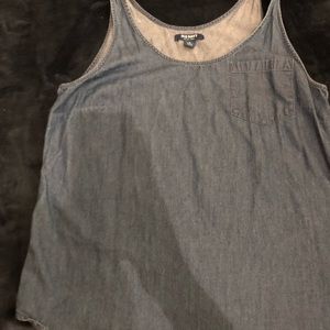 Denim sleeveless blouse